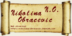 Nikolina Obračević vizit kartica